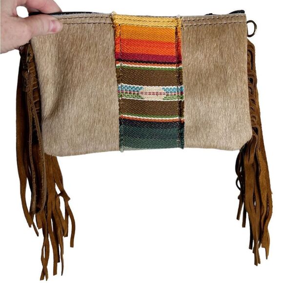 The Jewelry Junkie -Navajo Hair on Hide Handbag w/ Leather fringe wristlet - Picture 1 of 7
